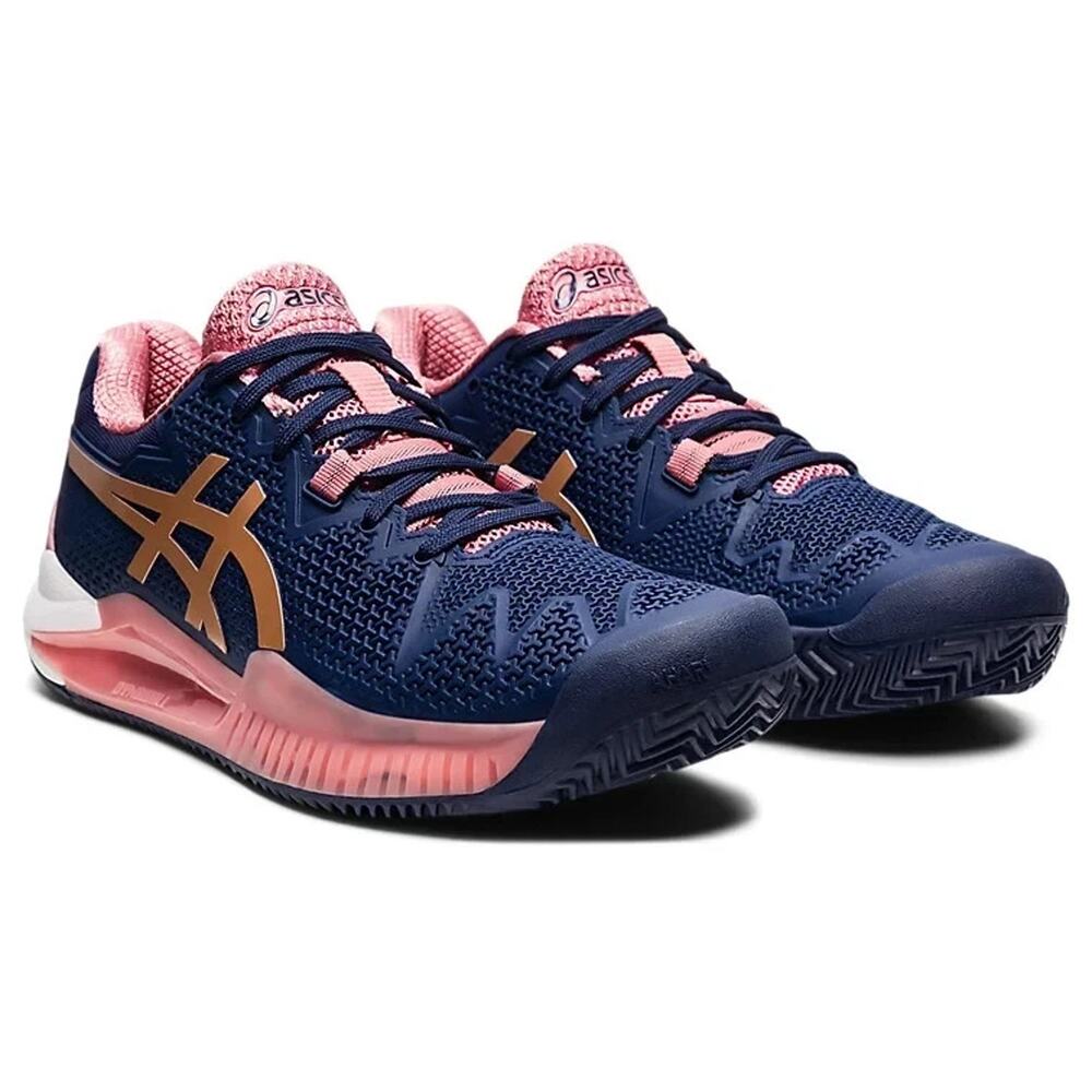Asics Gel-Resolution 8 Clay Women's, Peacoat/Rose Gold, US 10